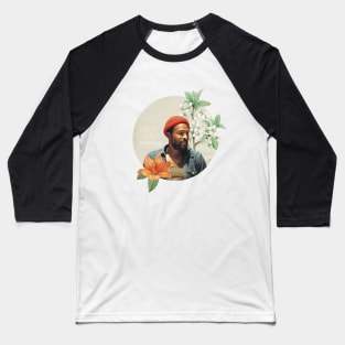 Floral Marvin Gaye Baseball T-Shirt